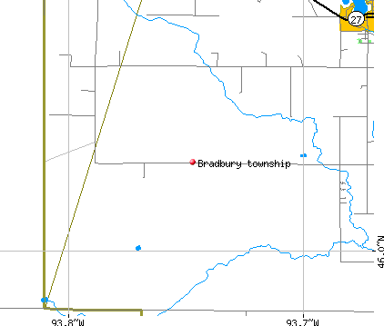 Bradbury township, MN map