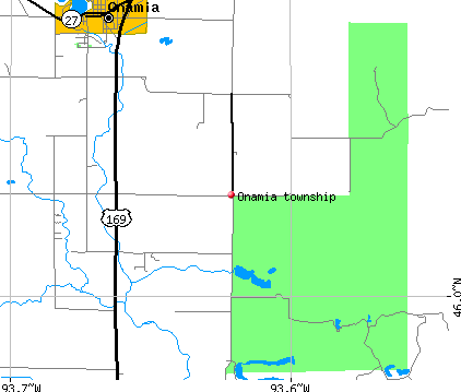 Onamia township, MN map