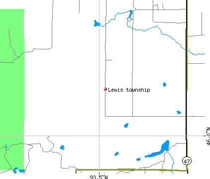 Lewis township, MN map