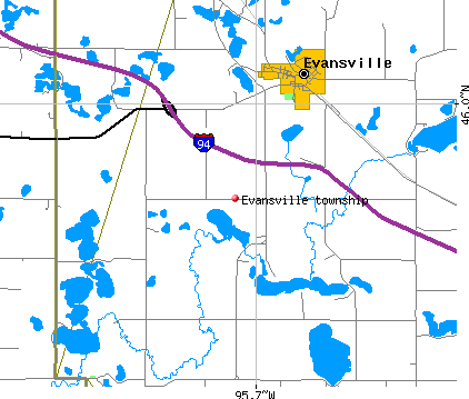 Evansville township, MN map