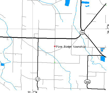Pine Ridge township, AR map