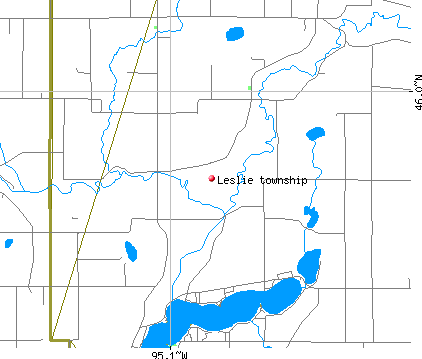 Leslie township, MN map
