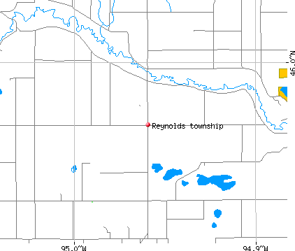 Reynolds township, MN map