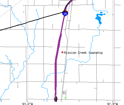 Mission Creek township, MN map