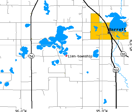 Lien township, MN map
