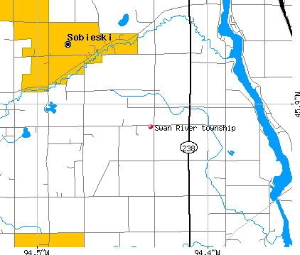 Swan River township, MN map