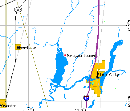 Pokegama township, MN map