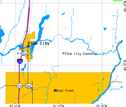 Pine City township, MN map