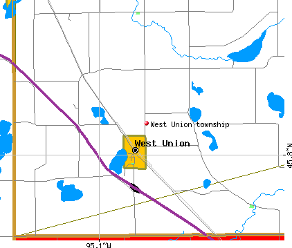 West Union township, MN map