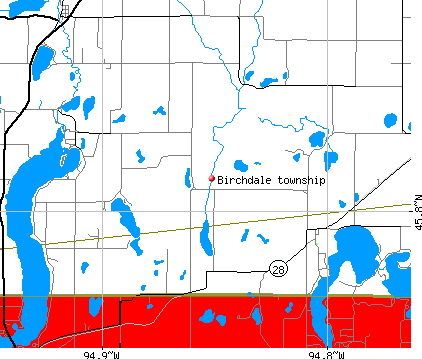 Birchdale township, MN map