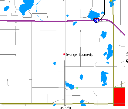 Orange township, MN map