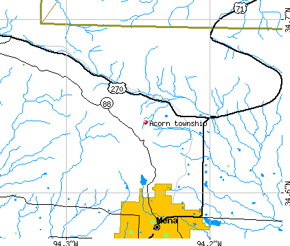 Acorn township, AR map