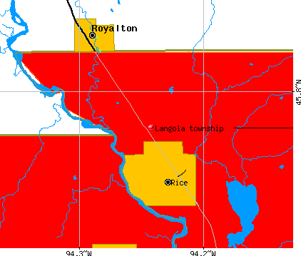 Langola township, MN map