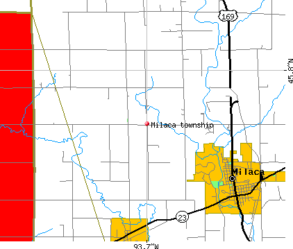 Milaca township, MN map