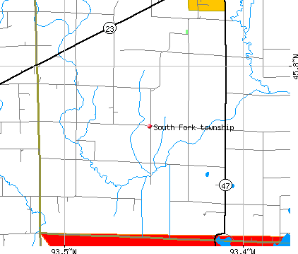 South Fork township, MN map