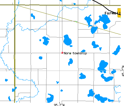 Nora township, MN map