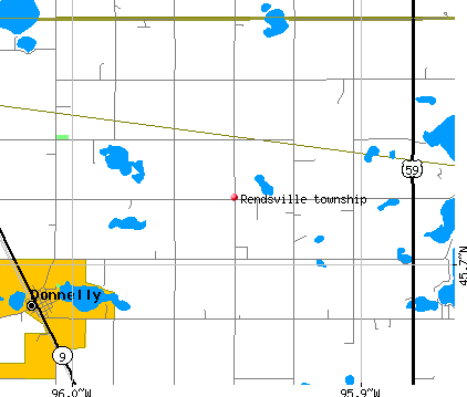 Rendsville township, MN map