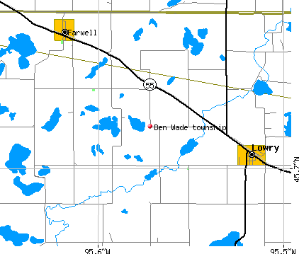 Ben Wade township, MN map