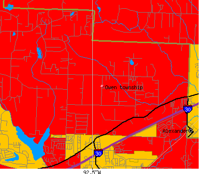 Owen township, AR map