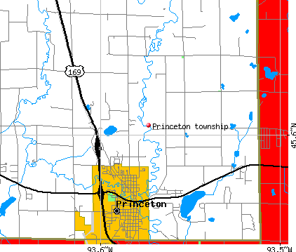 Princeton township, MN map
