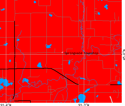 Springvale township, MN map