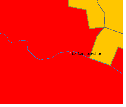Le Sauk township, MN map