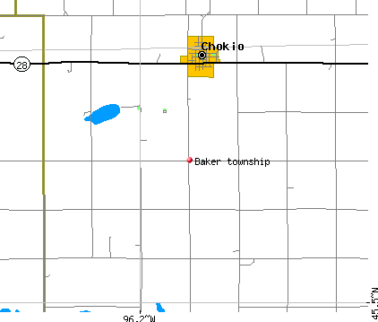 Baker township, MN map