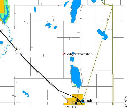 Hodges township, MN map