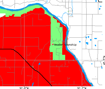Amador township, MN map