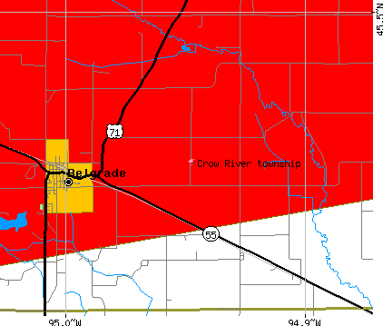 Crow River township, MN map