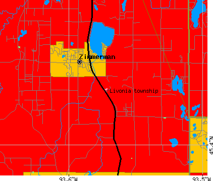 Livonia township, MN map