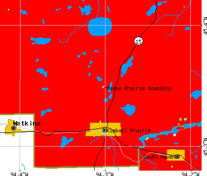 Maine Prairie township, MN map