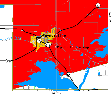 Paynesville township, MN map