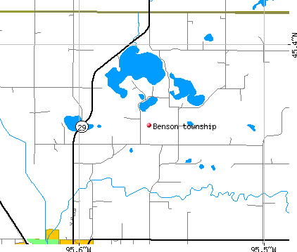 Benson township, MN map