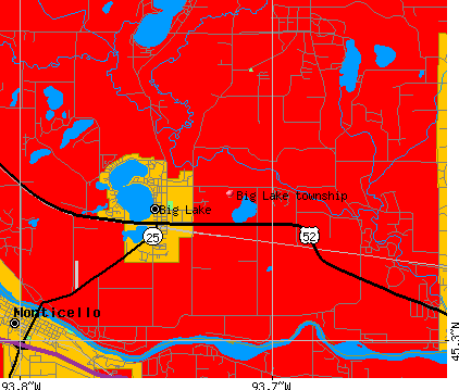 Big Lake township, MN map