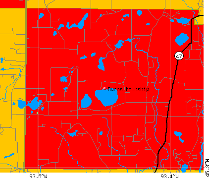 Burns township, MN map