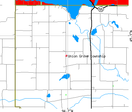 Union Grove township, MN map
