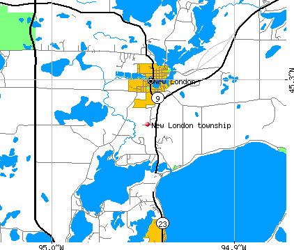 New London township, MN map