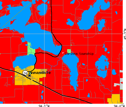 Corinna township, MN map