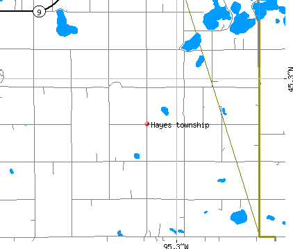 Hayes township, MN map