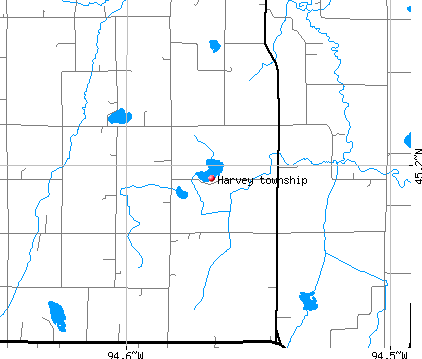 Harvey township, MN map