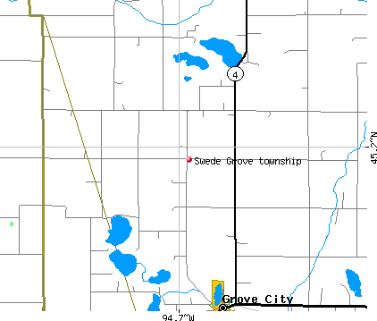 Swede Grove township, MN map