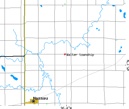 Walter township, MN map