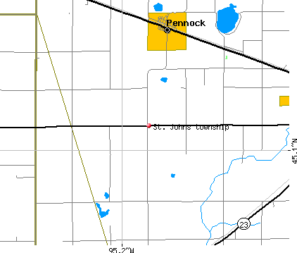St. Johns township, MN map