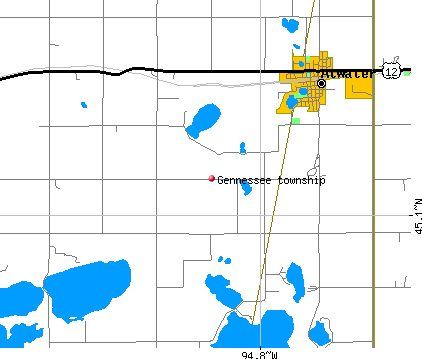 Gennessee township, MN map