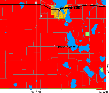 Victor township, MN map