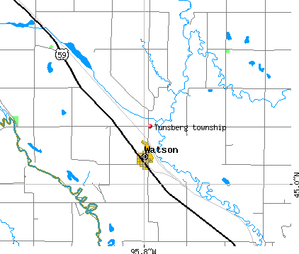 Tunsberg township, MN map