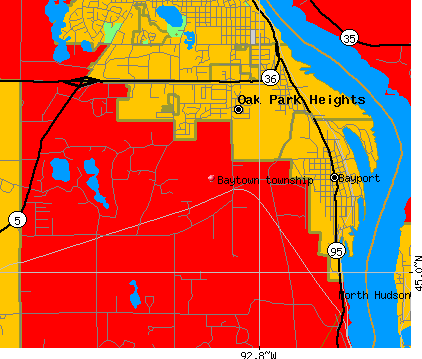 Baytown township, MN map