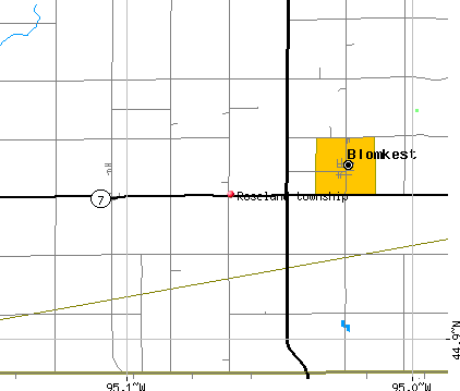 Roseland township, MN map