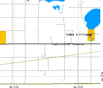 Lake Lillian township, MN map